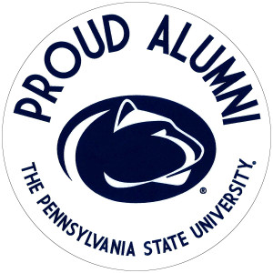 round decal Proud Alumni The Pennsylvania State University